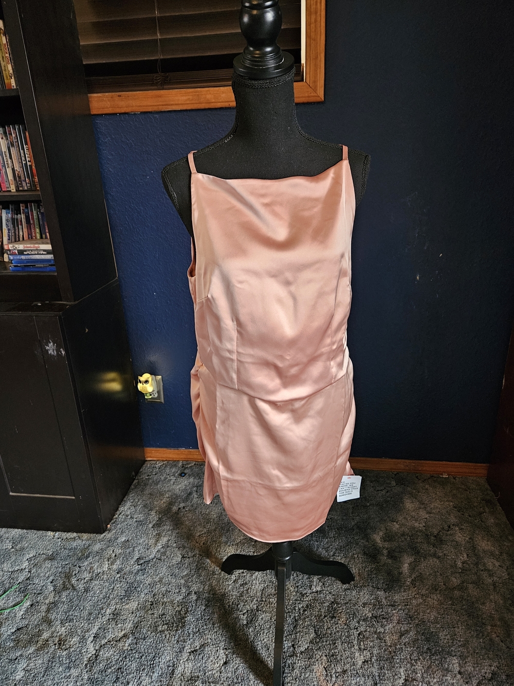 ASOS Satin Slip Mini Dress in Blush Pink womens size 10 nwt
